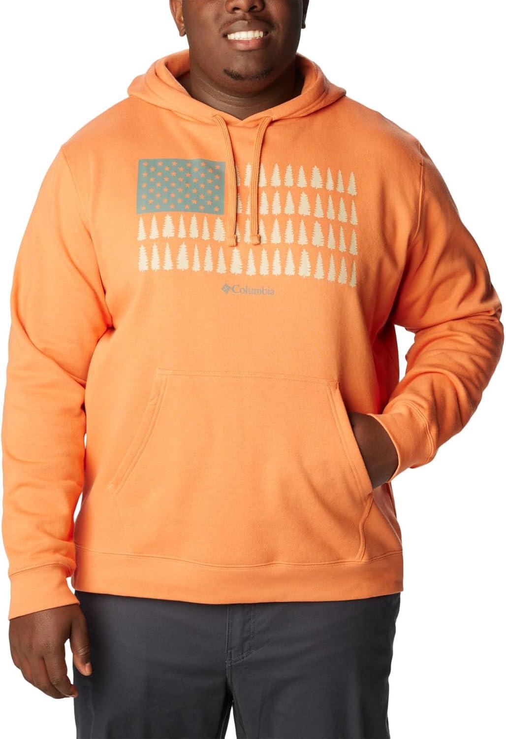 imageColumbia mens Trek HoodieDesert OrangeTreestriped Flag