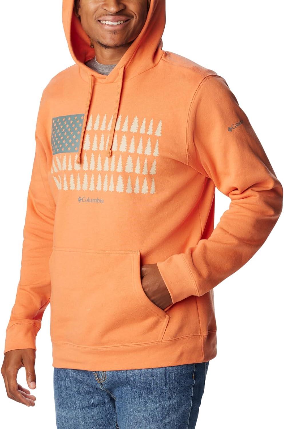 imageColumbia mens Trek HoodieDesert OrangeTreestriped Flag