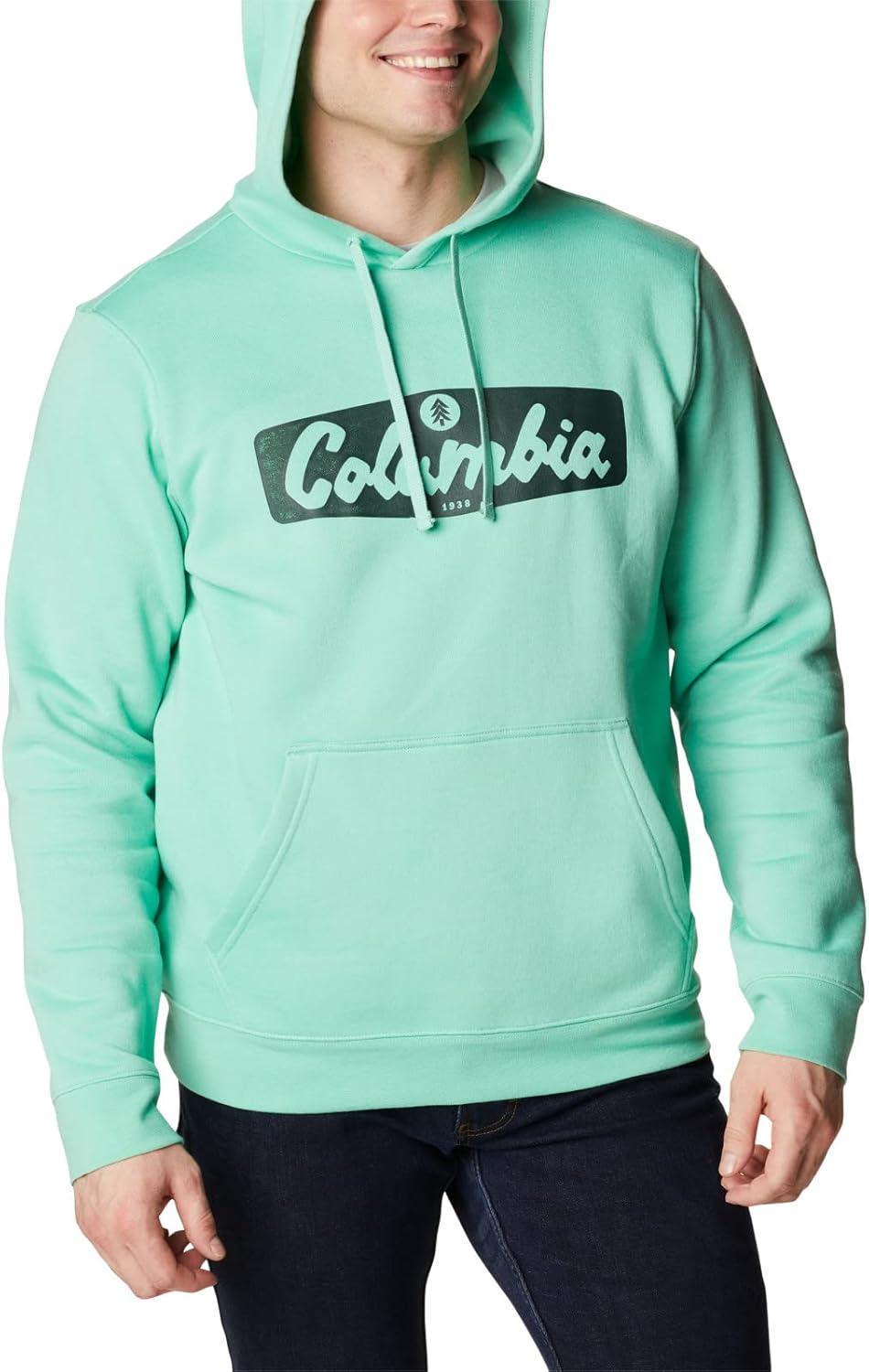 imageColumbia mens Trek HoodieKelp HeatherHex Script