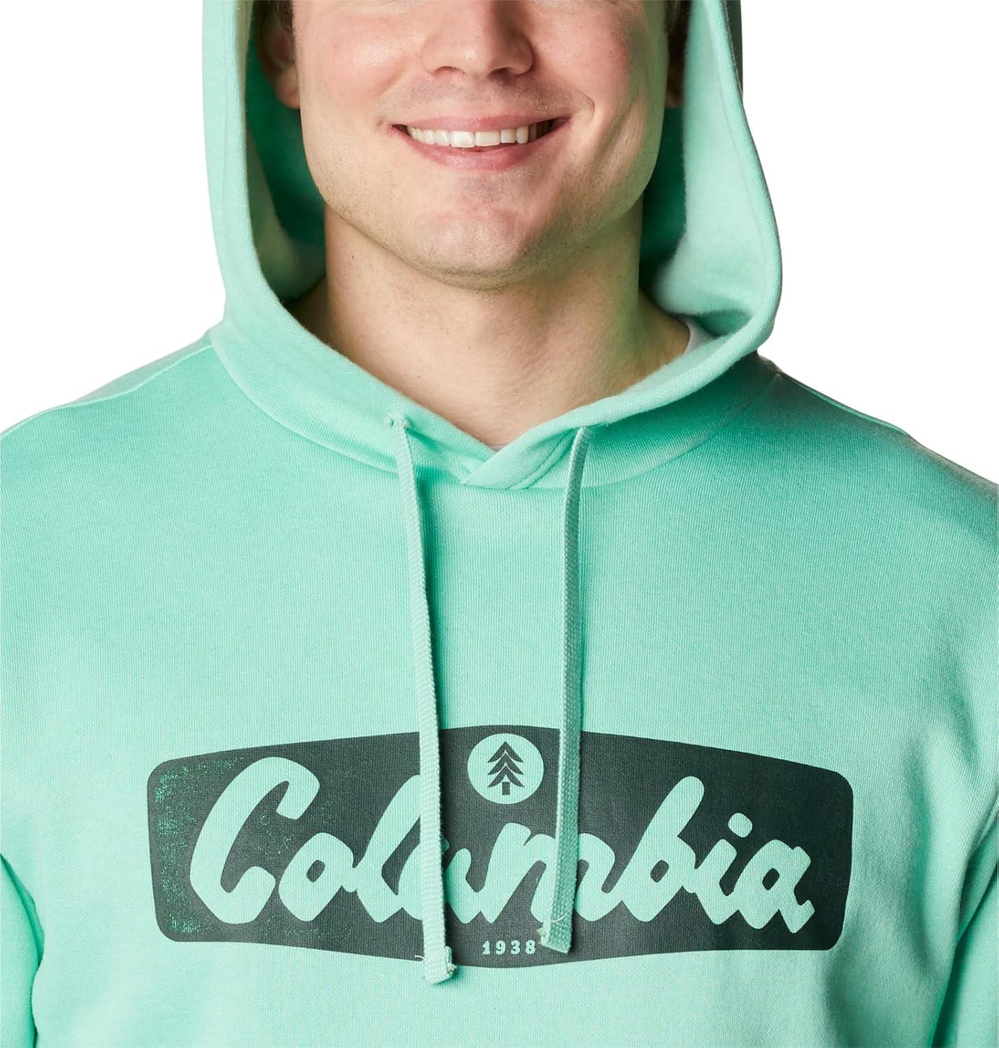 imageColumbia mens Trek HoodieKelp HeatherHex Script