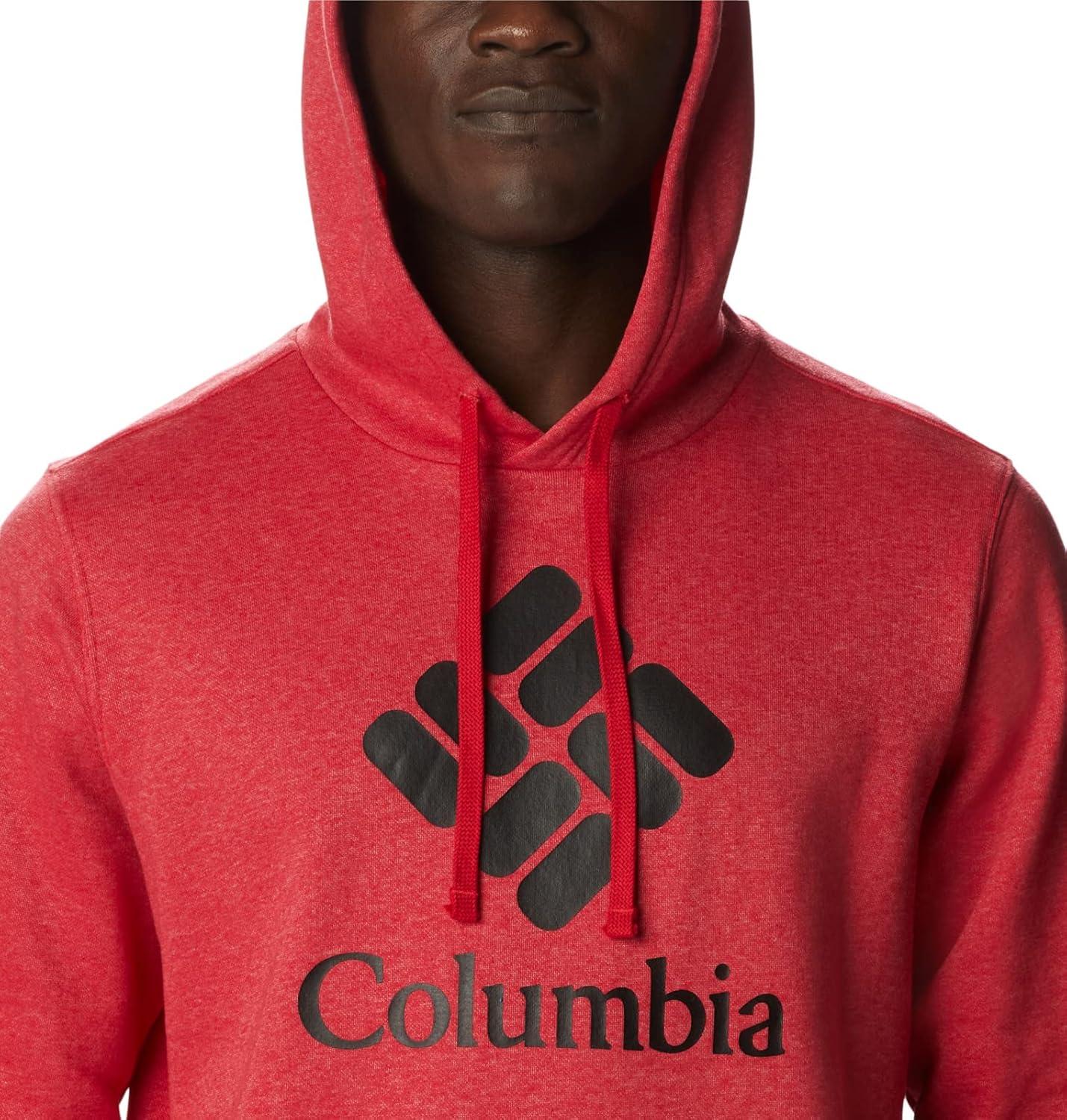 imageColumbia mens Trek HoodieMountain Red HeatherCsc Stacked Logo