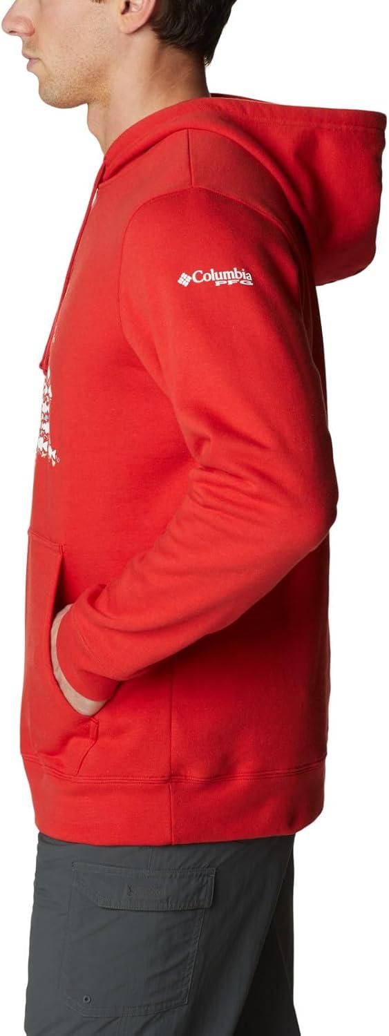 imageColumbia mens Trek HoodieRed Spark Fish Tree Graphic