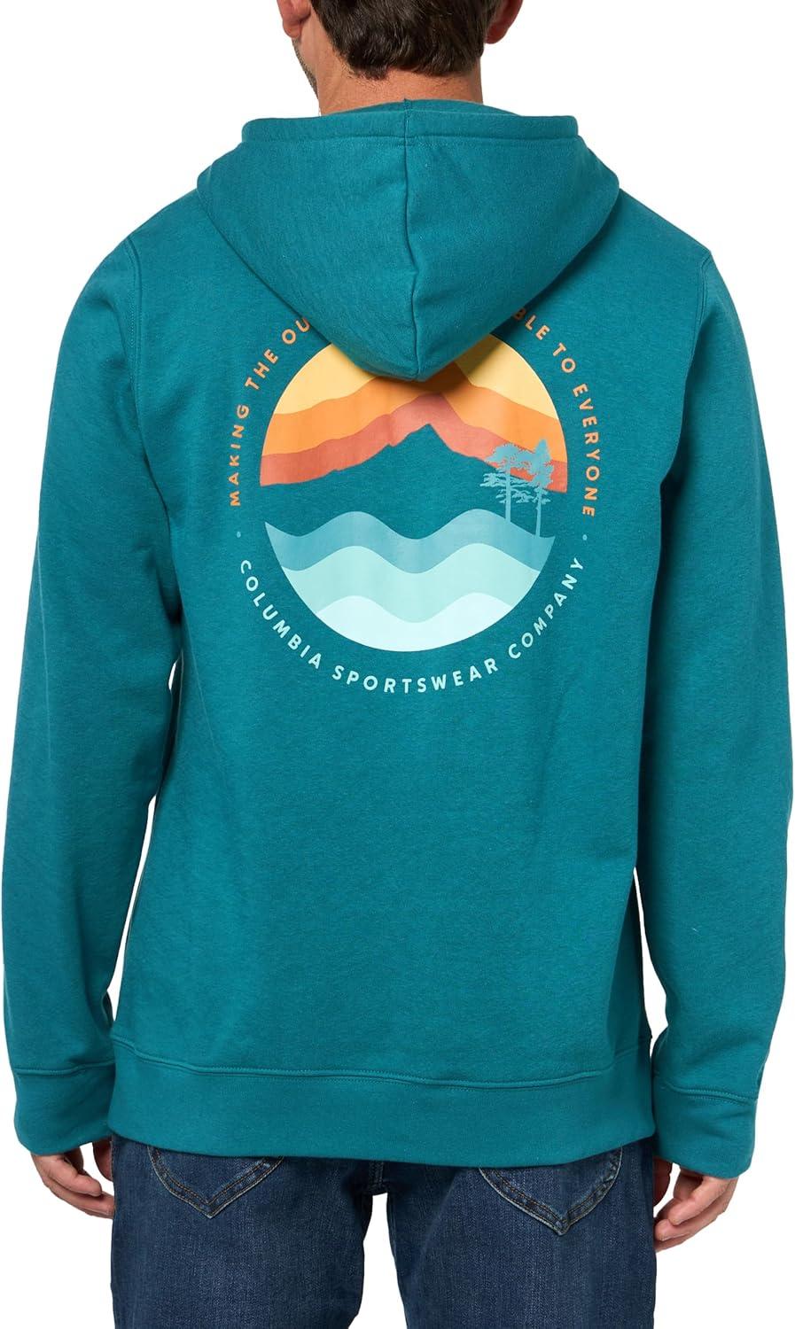 imageColumbia mens Trek HoodieRiver BlueCircular Linescape