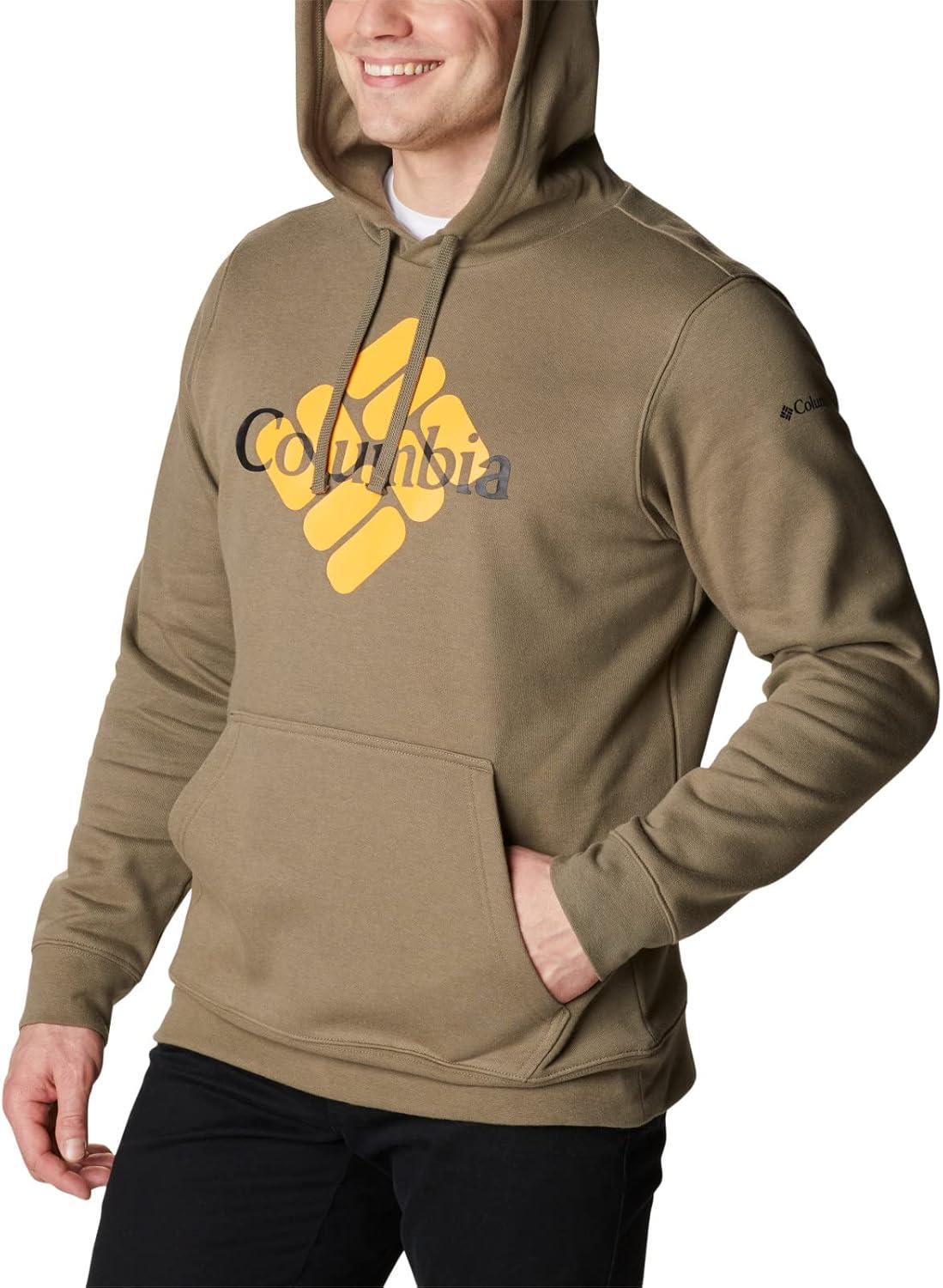 imageColumbia mens Trek HoodieStone GreenCentered Gem Logo