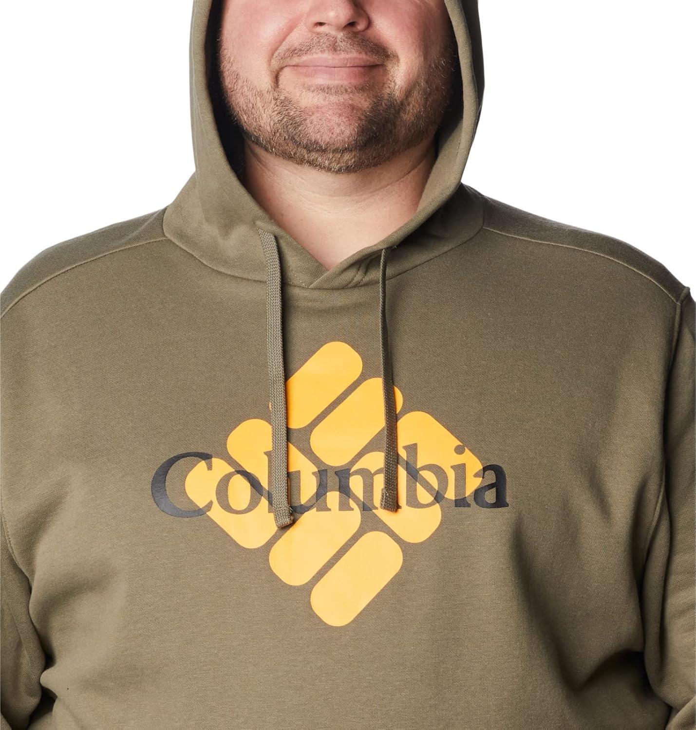 imageColumbia mens Trek HoodieStone GreenCentered Gem Logo