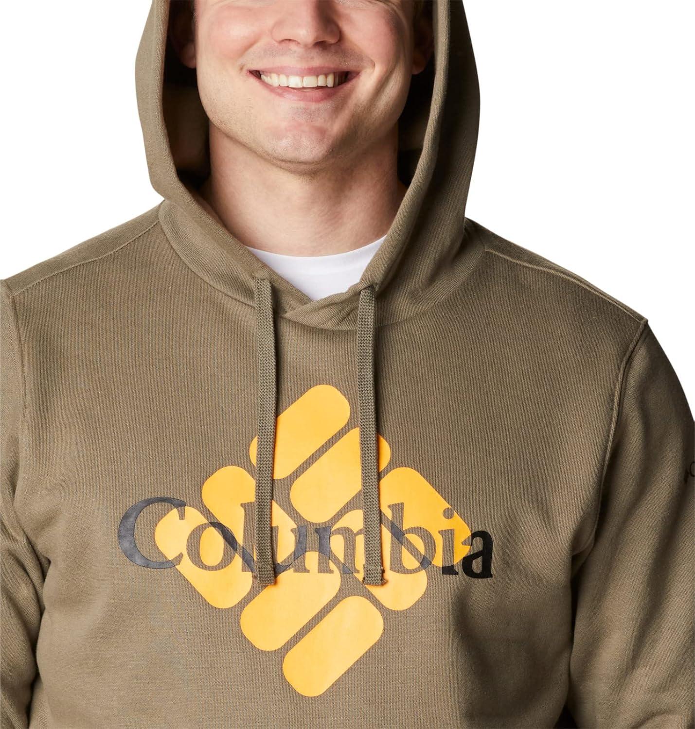 imageColumbia mens Trek HoodieStone GreenCentered Gem Logo