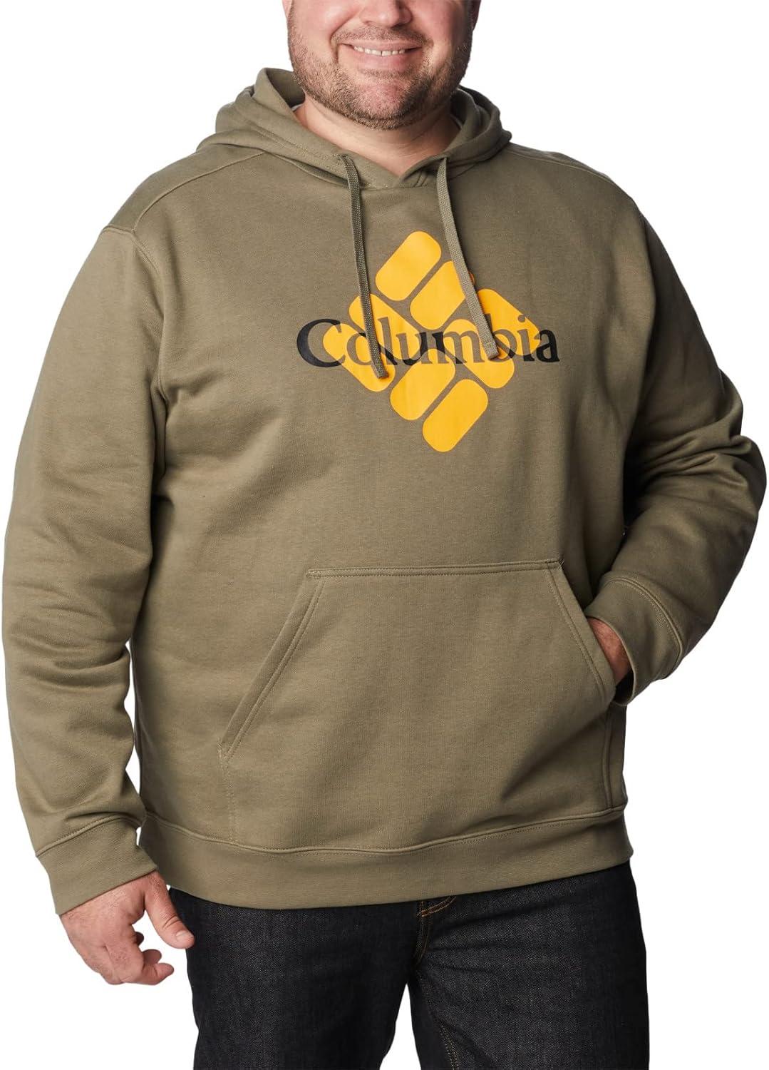 imageColumbia mens Trek HoodieStone GreenCentered Gem Logo