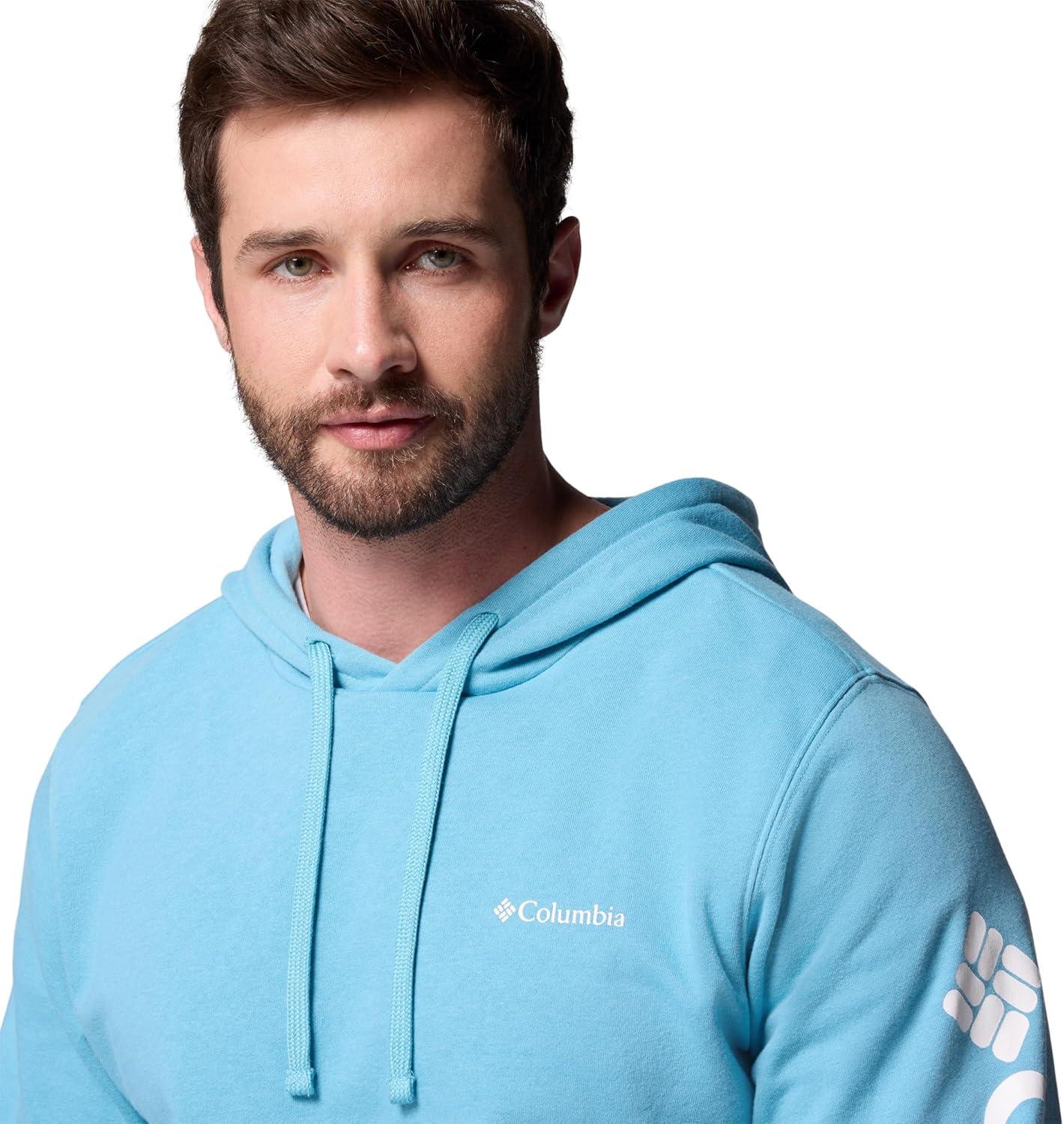 imageColumbia mens Trek HoodieVintage BlueCsc Sleeve Logo