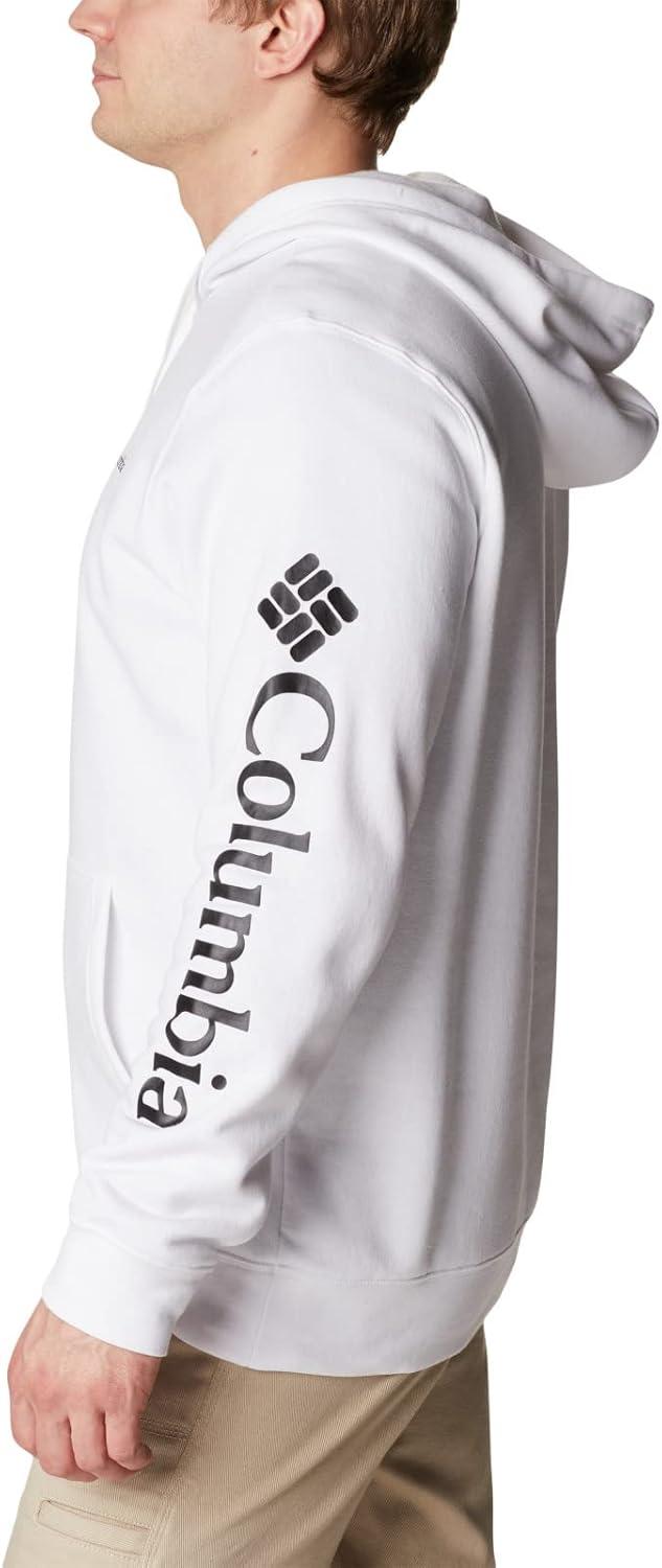 imageColumbia mens Trek HoodieWhiteCsc Sleeve Logo