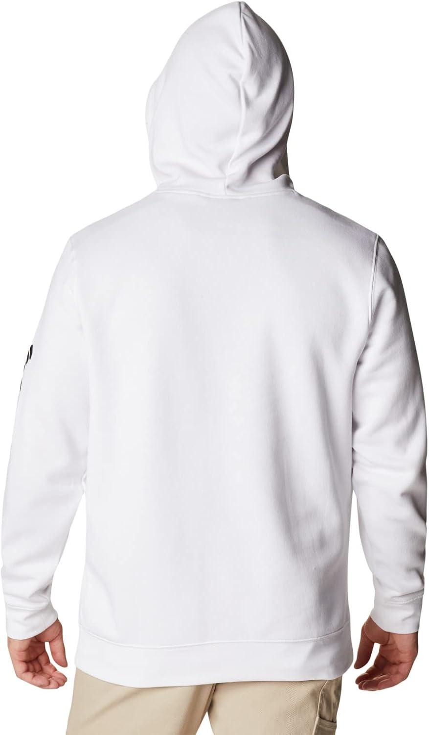 imageColumbia mens Trek HoodieWhiteCsc Sleeve Logo