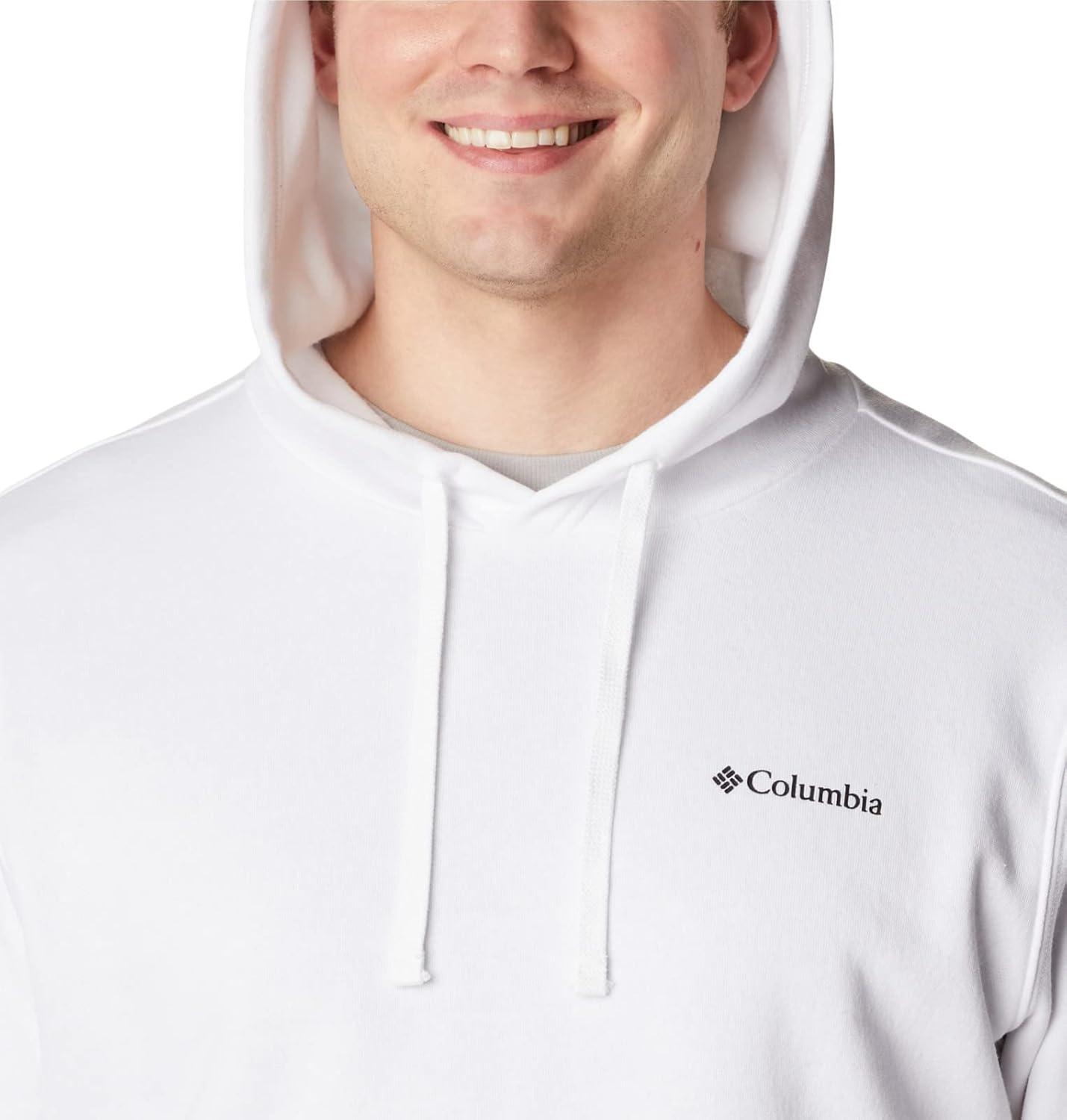 imageColumbia mens Trek HoodieWhiteCsc Sleeve Logo