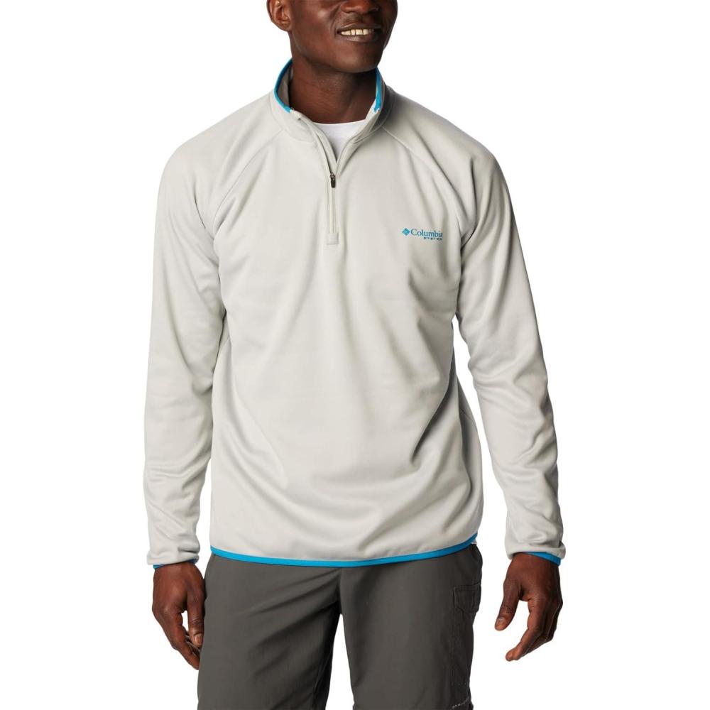 imageColumbia Mens PFG Terminal Fleece 14 ZipCool GreyPool