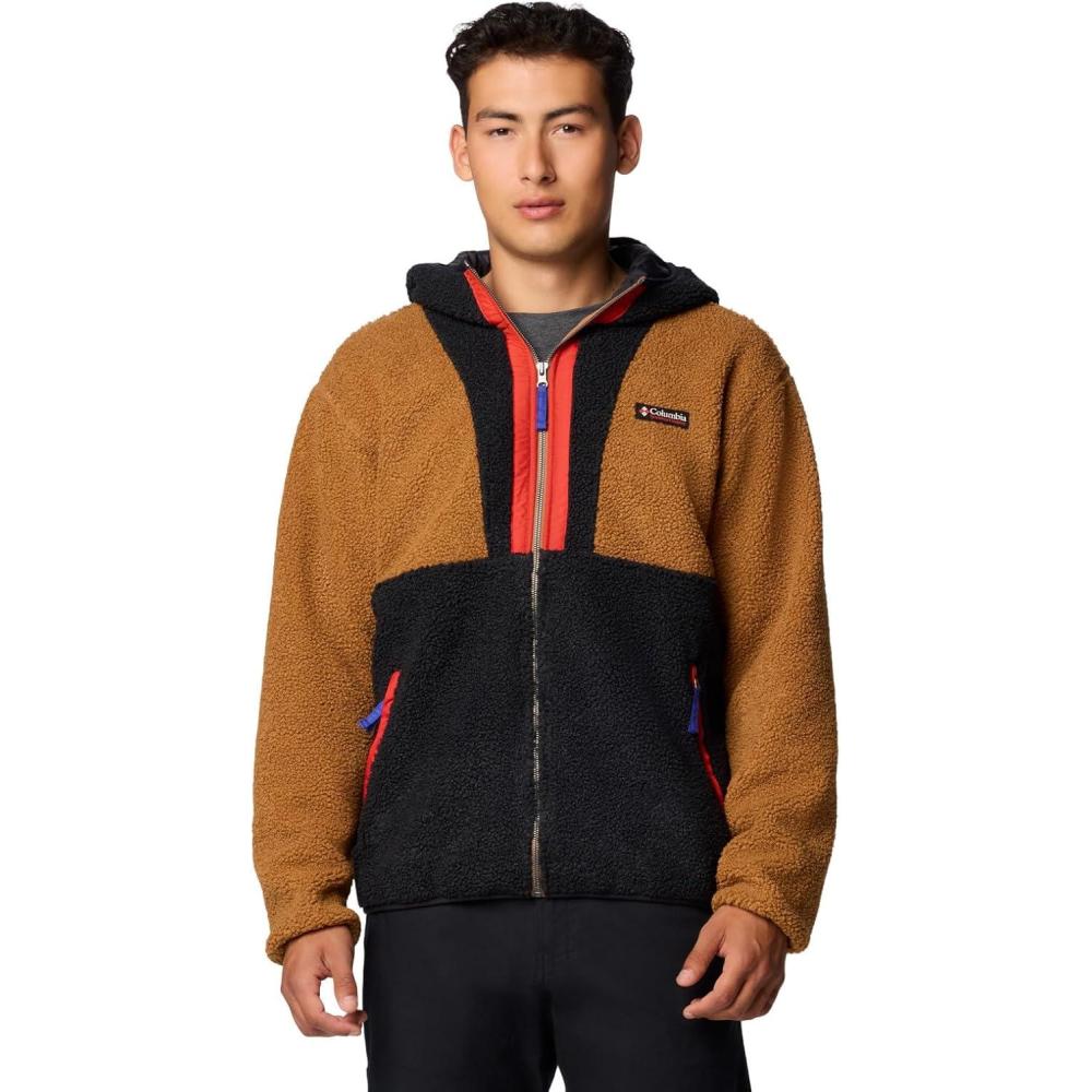 imageColumbia mens Backbowl II Remastered Full Zip HoodieCamel BrownBlack