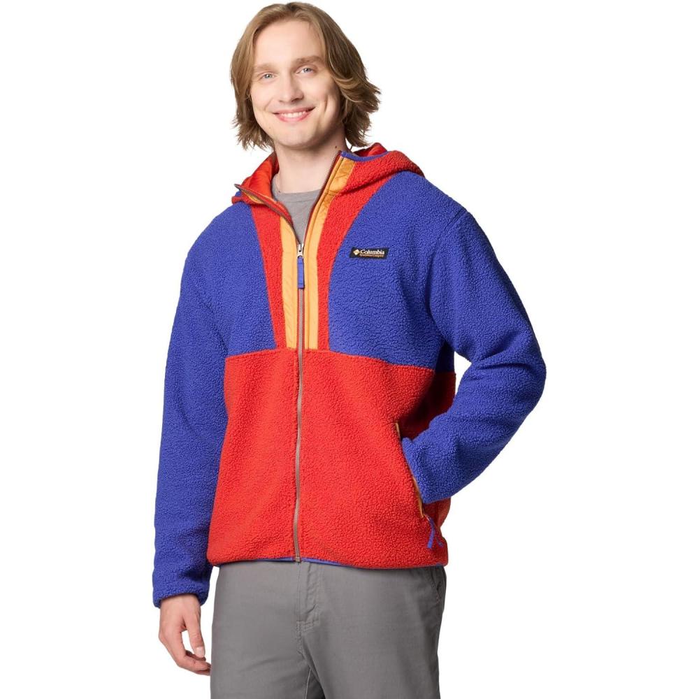 imageColumbia mens Backbowl II Remastered Full Zip HoodieClematis BlueSail Red