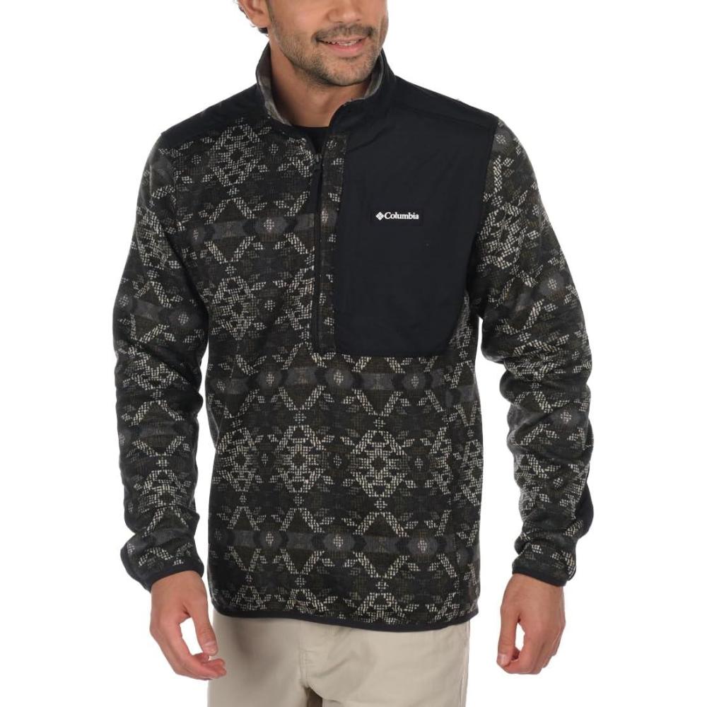 imageColumbia mens Sweater Weather Half ZipBlack Blanket PrintBlack Lodge