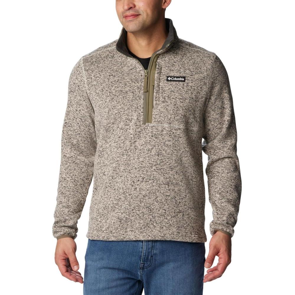 imageColumbia mens Sweater Weather Half ZipDark Stone HeatherStone Green