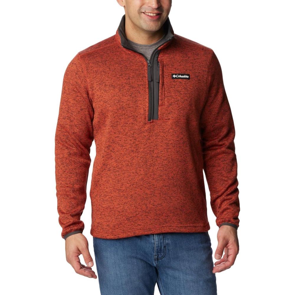 imageColumbia mens Sweater Weather Half ZipWarp Red HeatherShark