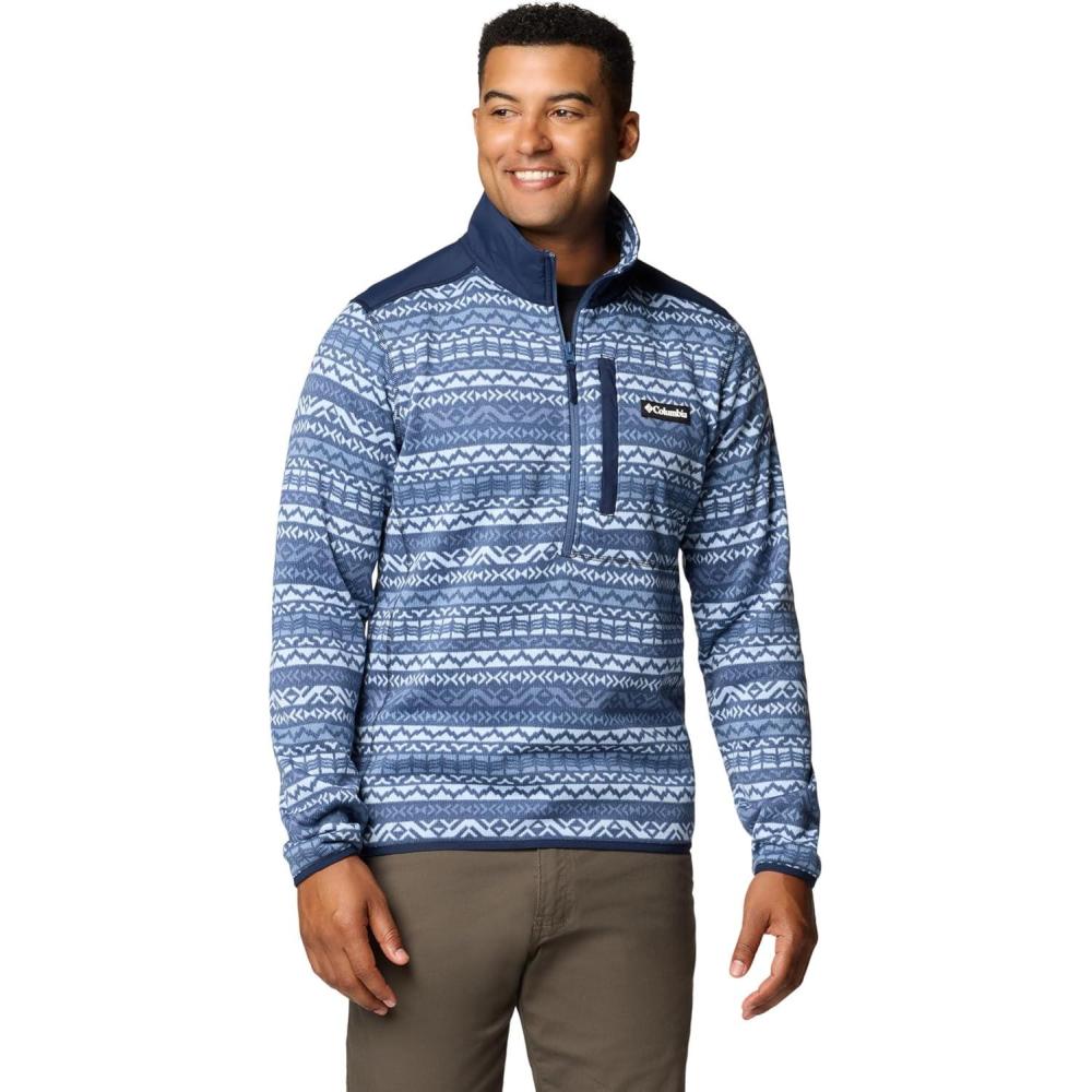 imageColumbia mens Sweater Weather II Printed Half ZipDark Mountain Madras Multi