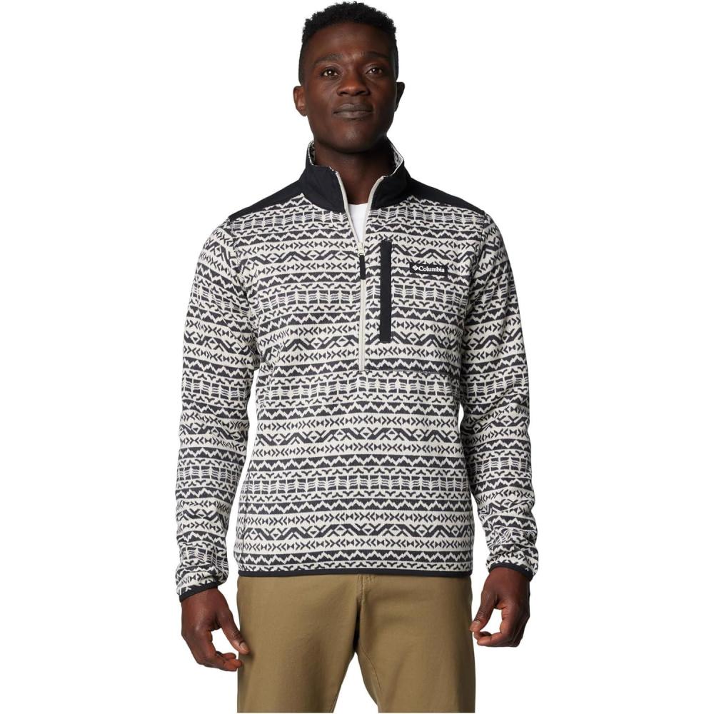 imageColumbia mens Sweater Weather II Printed Half ZipDark Stone Madras Multi