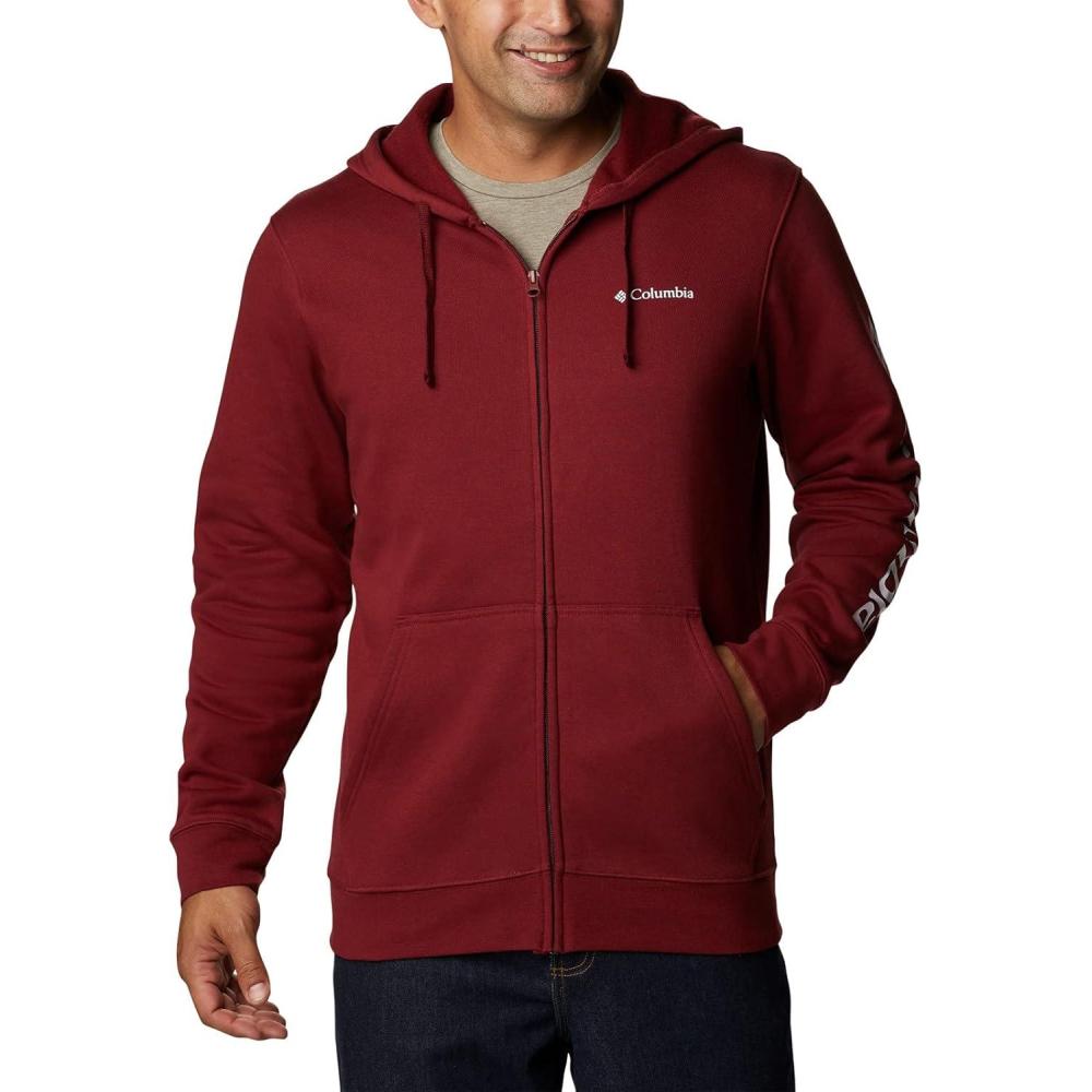 imageColumbia mens Trek Full Zip HoodieRed Jasper