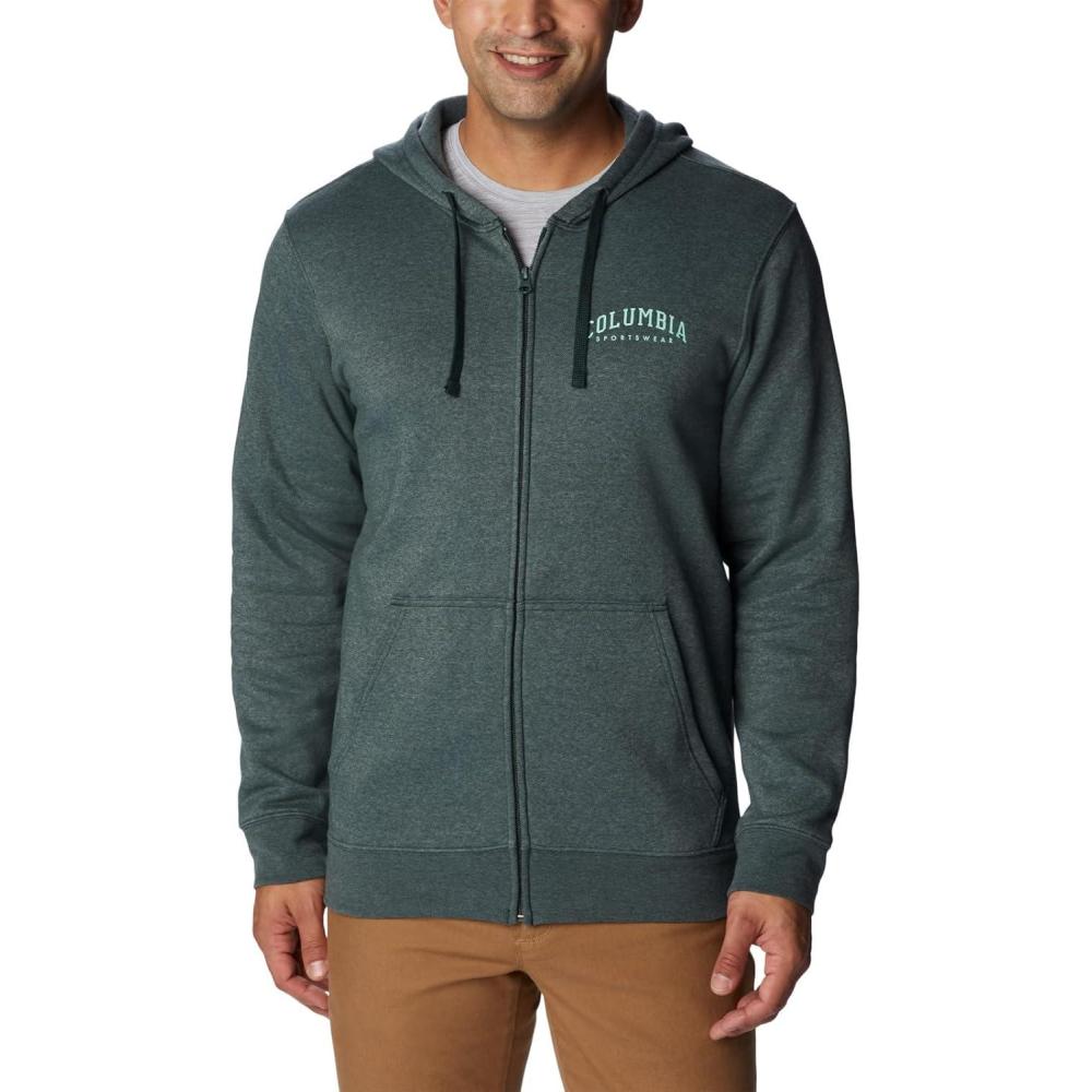 imageColumbia mens Trek Full Zip HoodieSpruce HeatherArched Brand Logo