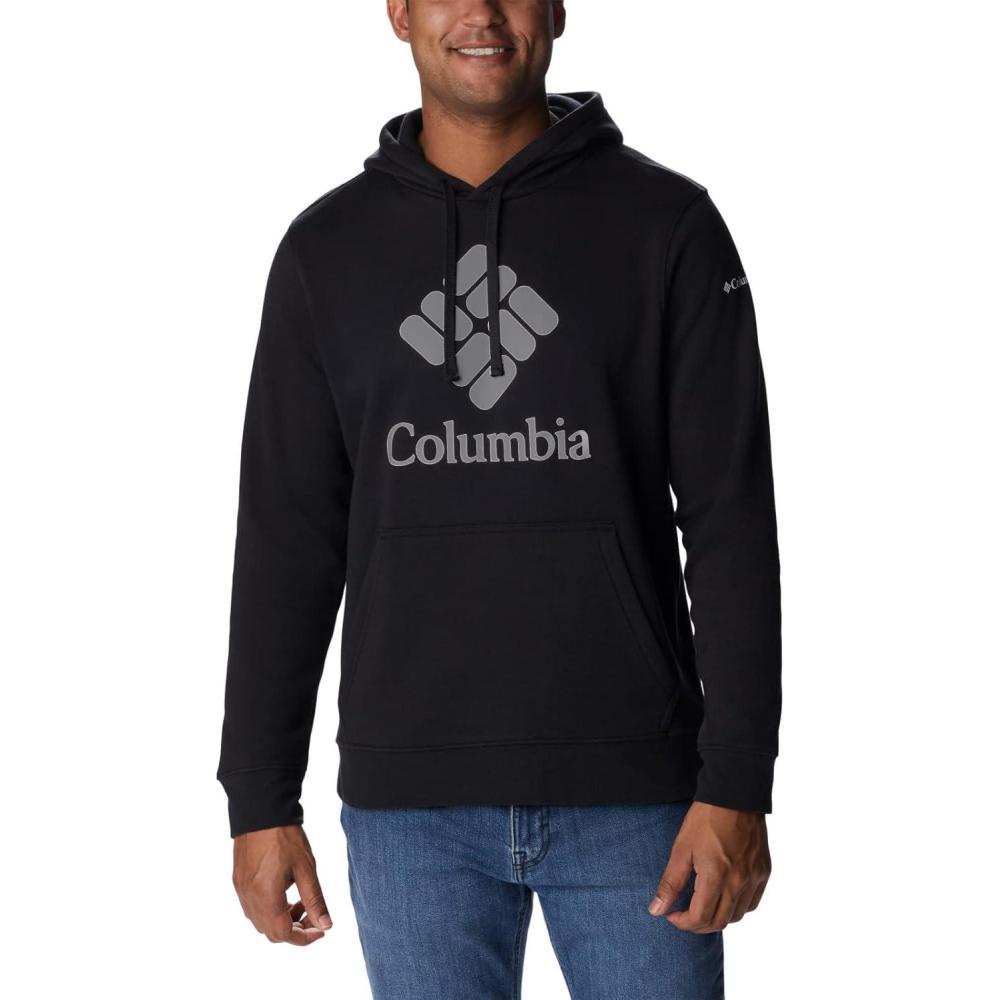 imageColumbia mens Trek HoodieBlackCsc Stacked Logo