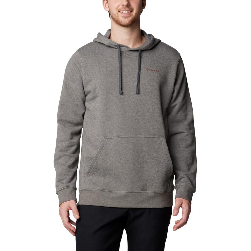 imageColumbia mens Trek HoodieCharcoal HeatherButton Badge