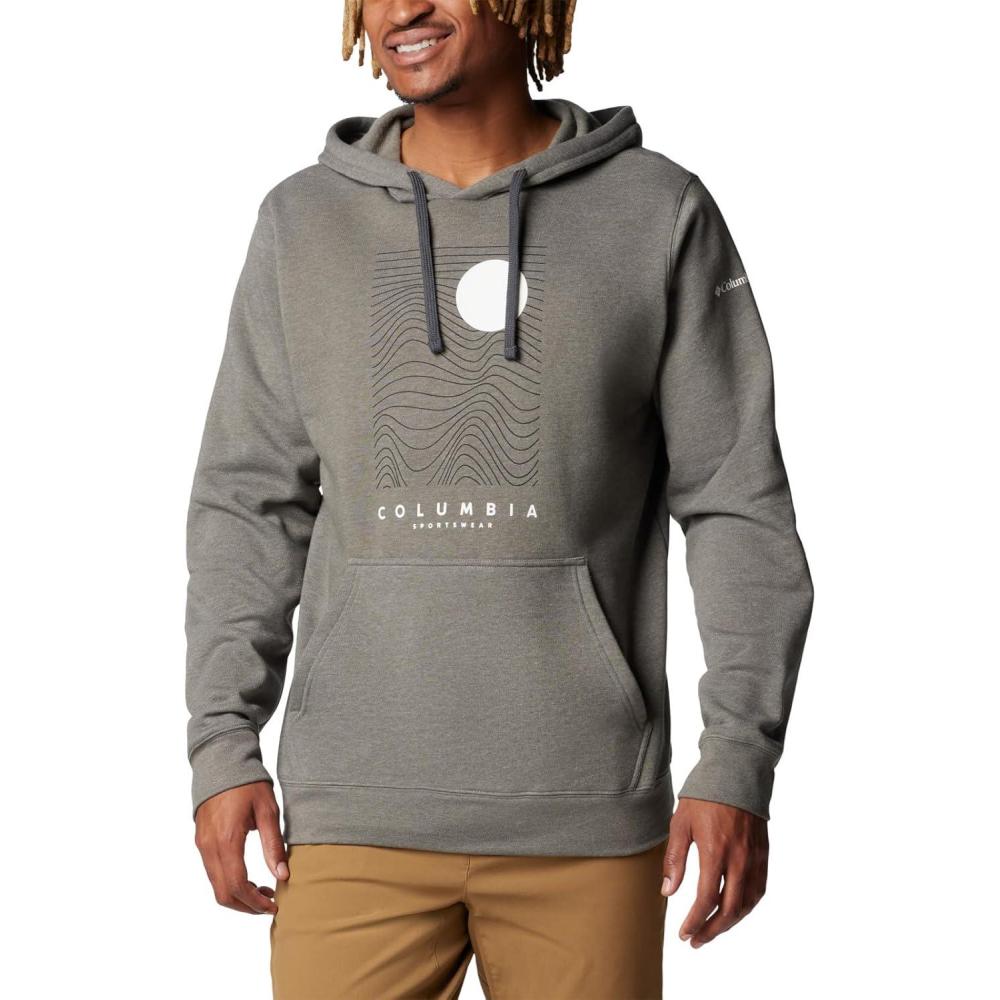 imageColumbia mens Trek HoodieCharcoal HeatherLinear Drifts