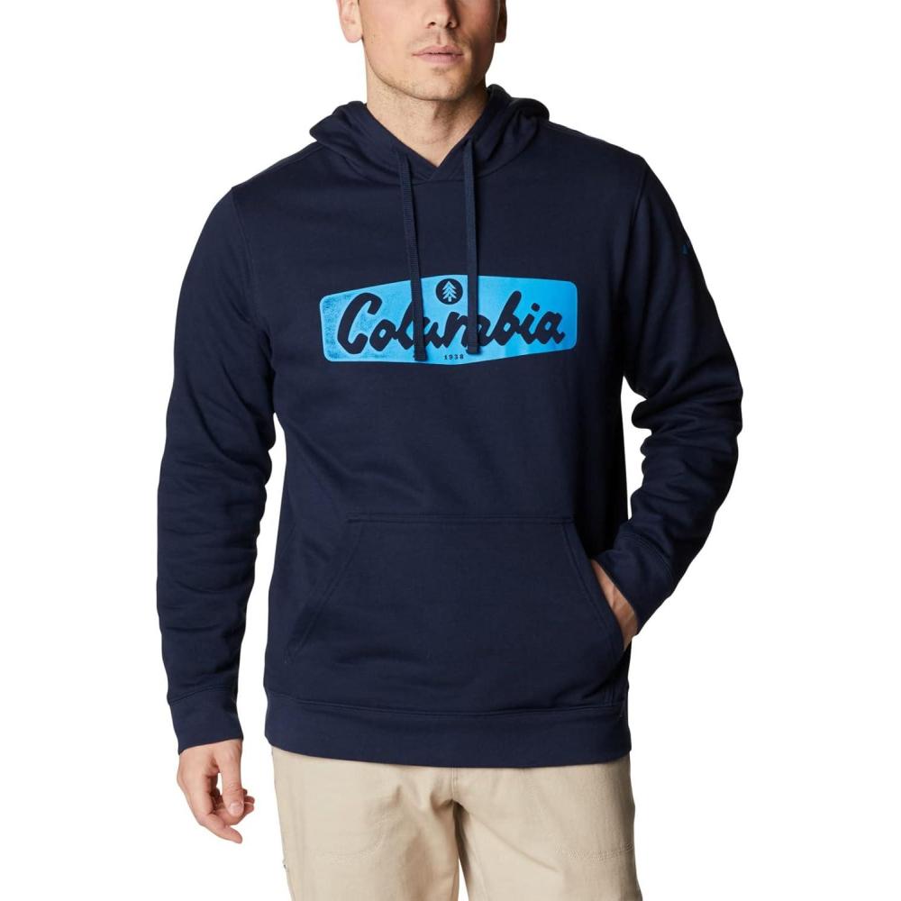 imageColumbia mens Trek HoodieCollegiate NavyHex Script