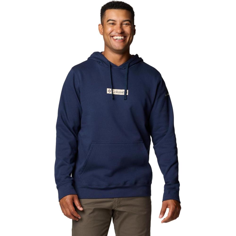 imageColumbia mens Trek HoodieCollegiate NavyPuff Box Gem Logo