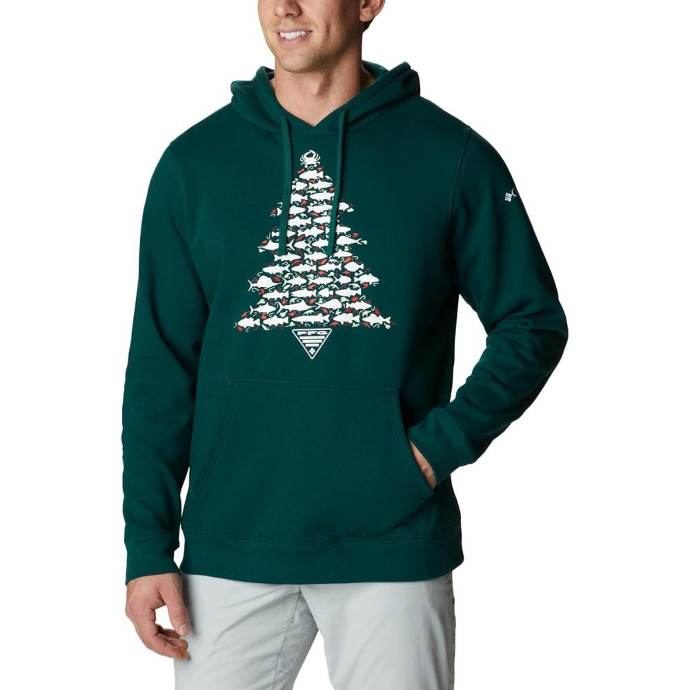 imageColumbia mens Trek HoodieDark Ivy Fish Tree Graphic