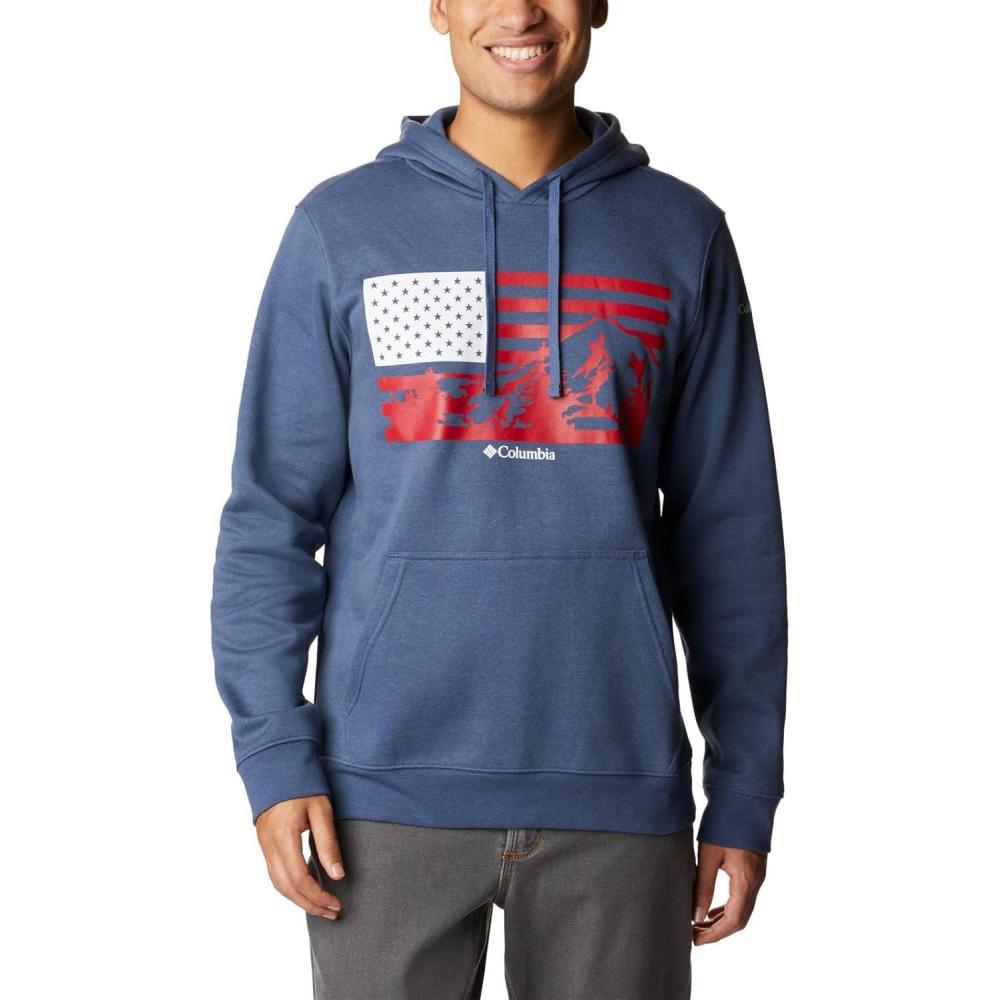 imageColumbia mens Trek HoodieDark MountainUs Hood Flag