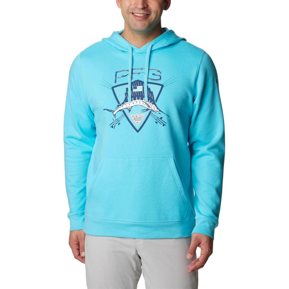 imageColumbia mens Trek HoodieOpal Blue Saltwater Graphic