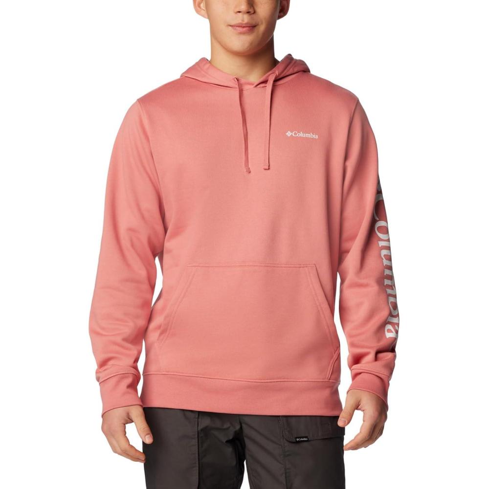 imageColumbia mens Trek HoodiePink AgaveCsc Sleeve Logo