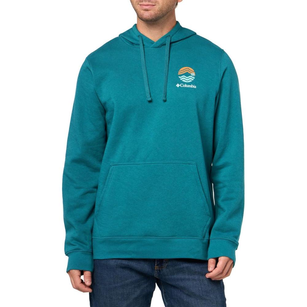 imageColumbia mens Trek HoodieRiver BlueCircular Linescape