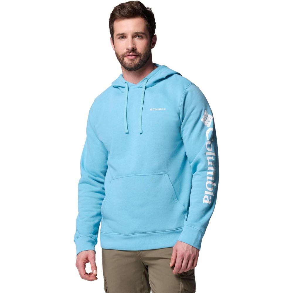 imageColumbia mens Trek HoodieVintage BlueCsc Sleeve Logo