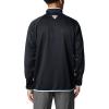 Columbia Men’s PFG Terminal Fleece 1/4 Zip(Black/Gulf Stream)