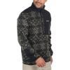 Columbia mens Sweater Weather Half Zip(Black Blanket Print/Black Lodge)