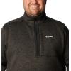 Columbia mens Sweater Weather Half Zip(Black Heather/Black)