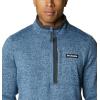 Columbia mens Sweater Weather Half Zip(Bluestone Heather/Shark)