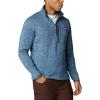 Columbia mens Sweater Weather Half Zip(Bluestone Heather/Shark)