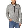 Columbia mens Sweater Weather Half Zip(Chalk Heather/Shark)