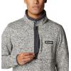Columbia mens Sweater Weather Half Zip(Chalk Heather/Shark)