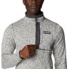 Columbia mens Sweater Weather Half Zip(Chalk/Shark)