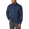 Columbia mens Sweater Weather Half Zip(Dark Mountain Heather/Dark Mountain)