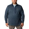 Columbia mens Sweater Weather Half Zip(Dark Mountain Heather/Dark Mountain)