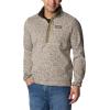 Columbia mens Sweater Weather Half Zip(Dark Stone Heather/Stone Green)