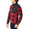 Columbia mens Sweater Weather Half Zip(Mountain Red Buffalo Print/Black)