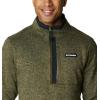 Columbia mens Sweater Weather Half Zip(Olive Green Heather/Black)