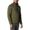 Columbia mens Sweater Weather Half Zip(Olive Green Heather/Black)
